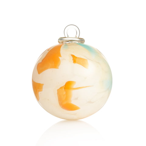 Magie BOULE DE NOËL - jaune paille, orange et turquoise