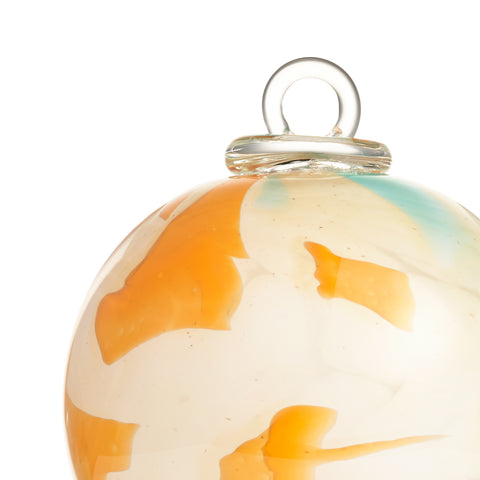 Magie BOULE DE NOËL - jaune paille, orange et turquoise