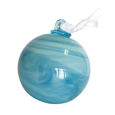 Boule de Noël Bleu - bleue et blanche