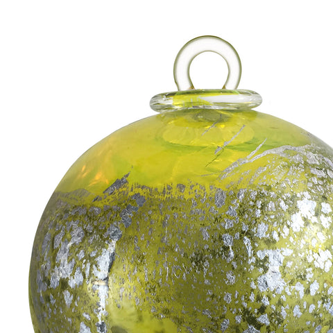 Saturne jaune BOULE DE NOËL - Jaune, gris métallique