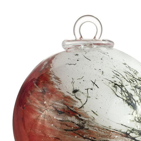 Albatre rouge BOULE DE NOËL - Blanche, rouge et effets métalliques