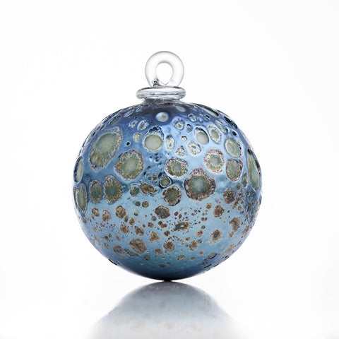cratère bleu irisé BOULE DE NOËL - bleu irisé