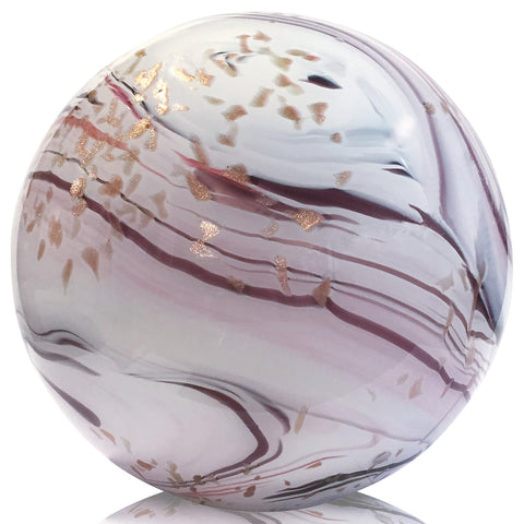 Lampe à poser GM MANDALA - blanc rose, cuivré, purpre