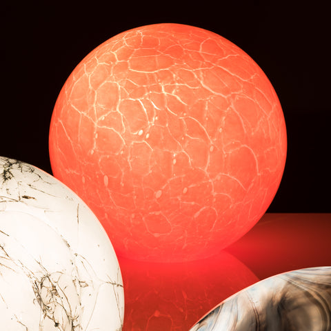 Lampe à poser GLOBE rouge - blanc et rouge
