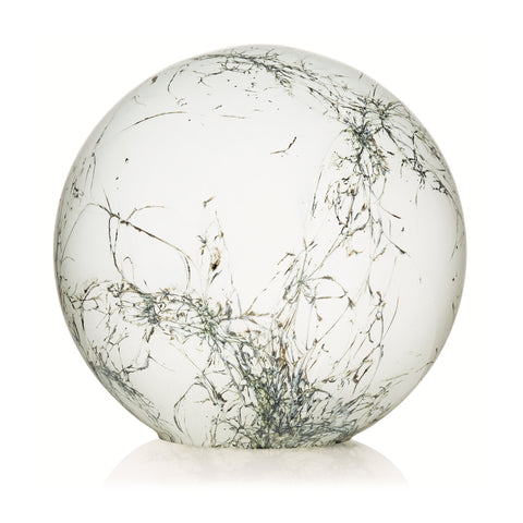 Lampe à poser ALBATRE Globe albatre - blanc, filaments métaliques