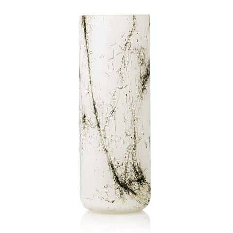Vase haut Velvet ALBATRE - blanc, incrustation métal