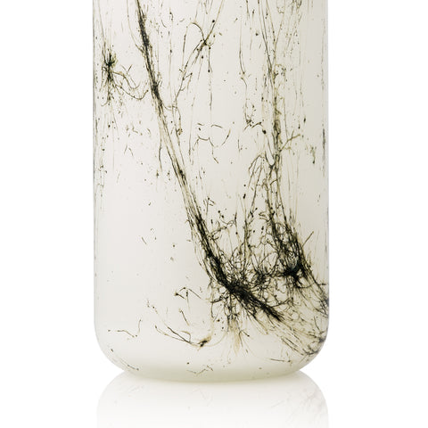 Vase haut Velvet ALBATRE - blanc, incrustation métal
