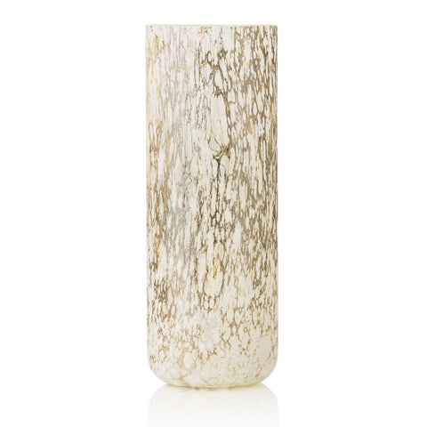 Vase haut Velvet CRATÈRE blanc/argent - blanc/argent
