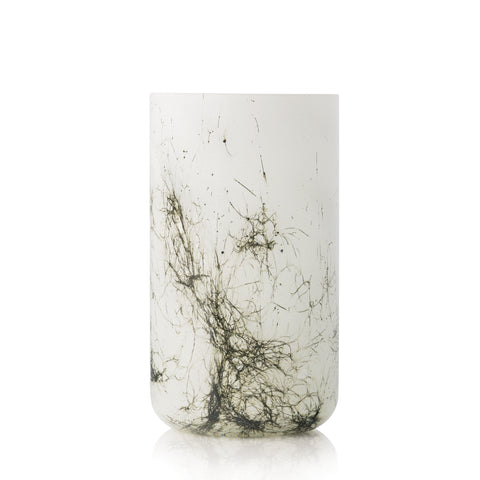 Vase moyen Velvet ALBATRE  - Blanc, incrustation métal