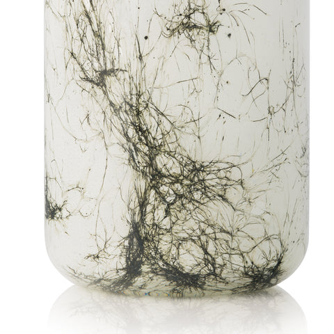 Vase moyen Velvet ALBATRE  - Blanc, incrustation métal