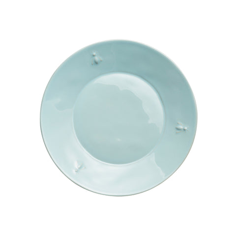 Lot de 4 assiettes à dessert bleu ABEILLE céramique - Bleu turquoise clair