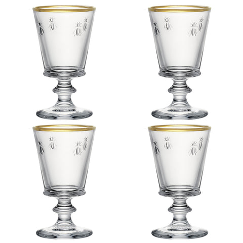 Box of 4 ABEILLE wine glasses 4 assorted colors