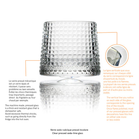 Lot de 4 gobelets à whisky BLOSSOM - Transparent