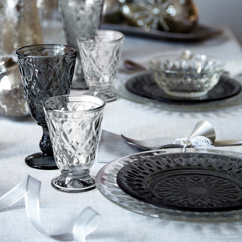 Lot de 6 assiettes à dessert LYONNAIS anthracite - anthracite