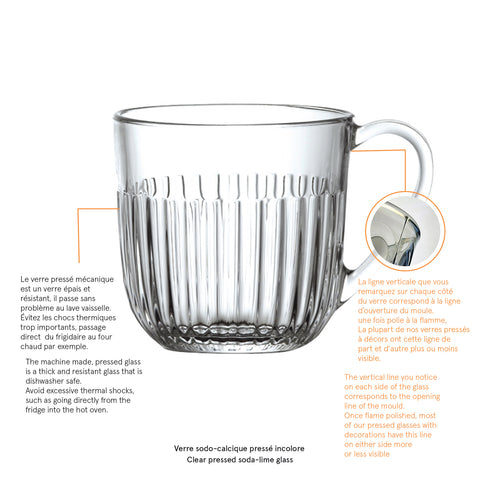 Lot de 6 tasses OUESSANT - transparent