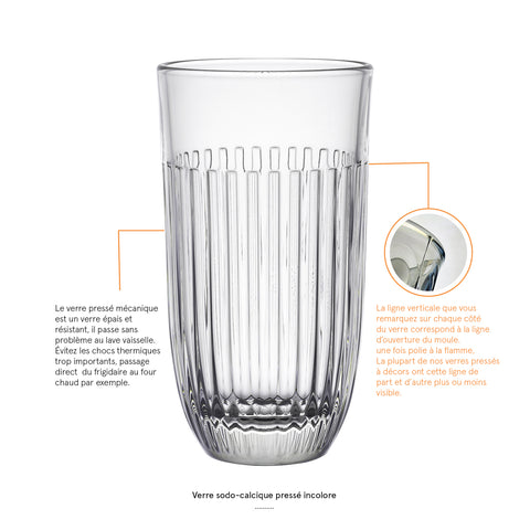 Lot de 6 long drink OUESSANT unis - transparent