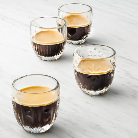 Lot de 6 tasses expresso fleurs TROQUET - transparent