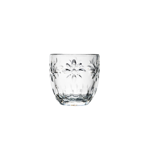 Lot de 6 tasses expresso fleurs TROQUET - transparent