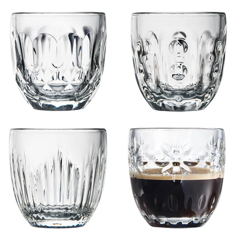 Coffret de 4 tasses TROQUET - transparent