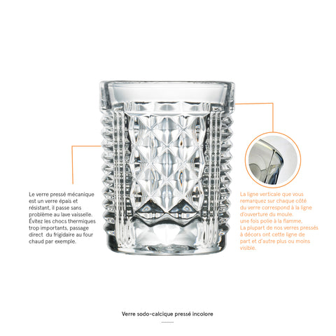 Lot de 6 shooters décor Diamant AFTER - Transparent