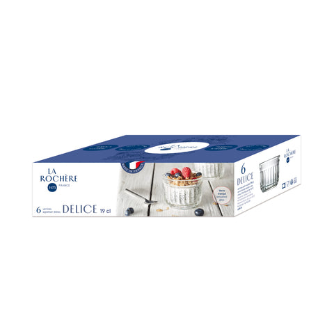 Lot de 6 verrines petit modèle DELICE 17 cl - transparent