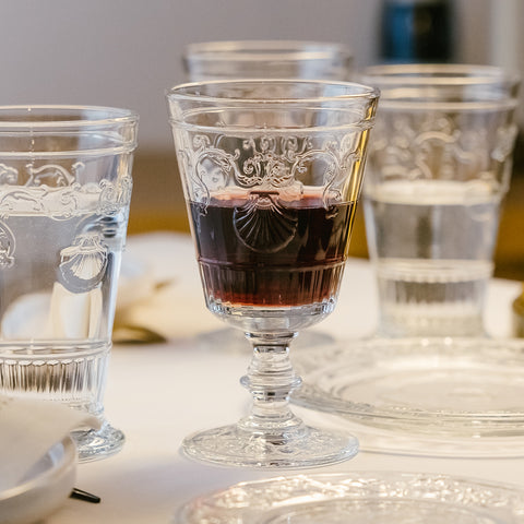 Lot de 6 verres à eau à pied VERSAILLES - Transparent