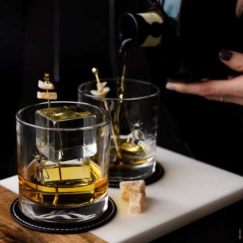 Set mit 4 ABEILLE-Whiskygläsern