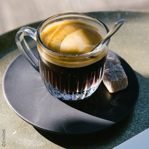 Coffret 2 tasses expresso OUESSANT avec 2 sous tasses anthracite