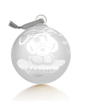 Lapin à personnaliser BOULE DE NOËL  - transparent, sablé