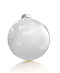 Lapin à personnaliser BOULE DE NOËL  - transparent, sablé