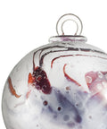 Tourbillions de flocons BOULES DE NOËL  - Blanche bullée, veiné grenat