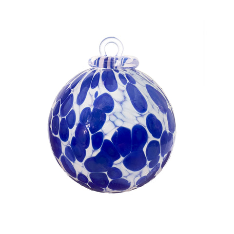 neige bleu/blanche BOULE DE NOEL