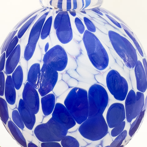 neige bleu/blanche BOULE DE NOEL