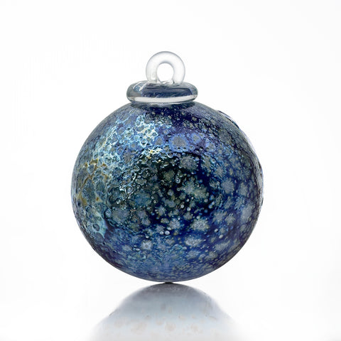 schillernder blauer Krater WEIHNACHTSKUGEL