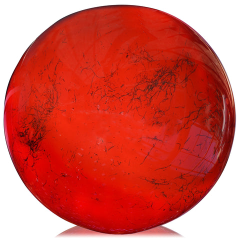 Lampe à poser GM ALBATRE Globe albatre rouge