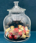 Bocal pm NANCY décor dosettes - Transparent