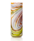 Vase haut Velvet MAGNOLIA  - veiné blanc, ert noir et orange