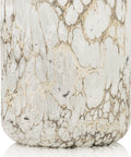 Vase moyen Velvet CRATÉRE blanc/argent - blanc/argent