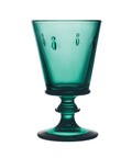 Lot de 6 verres à vin ABEILLE EMERAUDE  - Emeraude