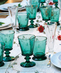 Lot de 6 verres à vin ABEILLE EMERAUDE  - Emeraude