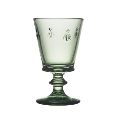 Lot de 6 verres à pied ABEILLE PROVENCE  - Vert provence