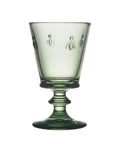Lot de 6 verres à pied ABEILLE PROVENCE  - Vert provence