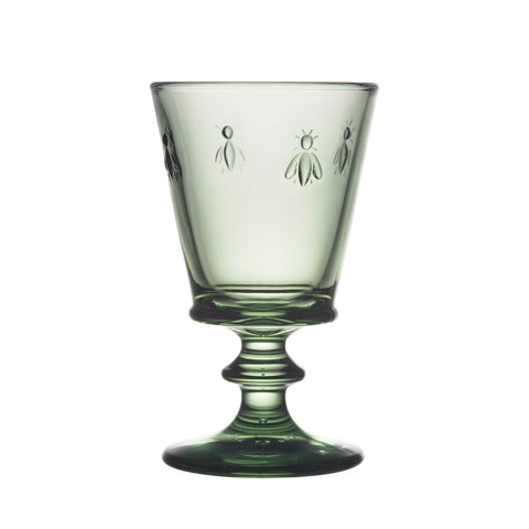 Lot de 6 verres à pied ABEILLE PROVENCE  - Vert provence