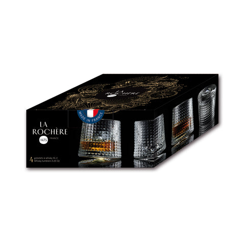 Lot de 4 gobelets à whisky BLOSSOM  - Transparent