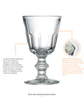 Lot de 6 verres à vin PERIGORD  - transparent