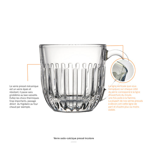 Lot de 6 tasses expresso OUESSANT  - Transparent