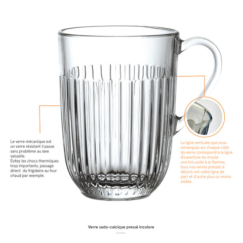Lot de 6 mugs OUESSANT  - transparent