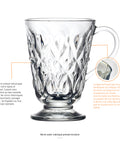 Lot de 6 mugs LYONNAIS unis - transparent