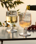 Lot de 6 Verres à pied LIBELLULES  - transparent