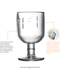 Lot de 6 Verres à pied LIBELLULES  - transparent